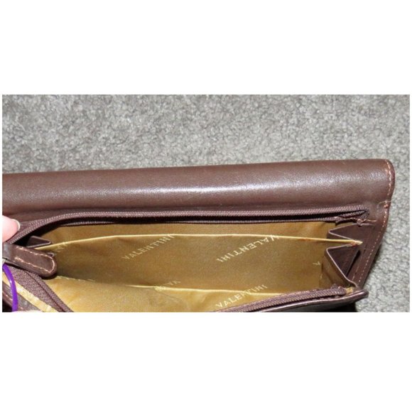 Vintage Gino Velentini Vera Pelle Brown Leather Tri Fold Wallet - Picture 8 of 12